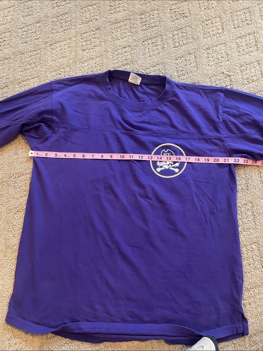 Pressbox Purple Long Sleeve Tee with ECU Logo - Picture 3 of 4